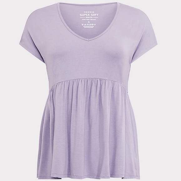 torrid Tops - TORRID SUPER SOFT GREY DOLMAN BABYDOLL TEE